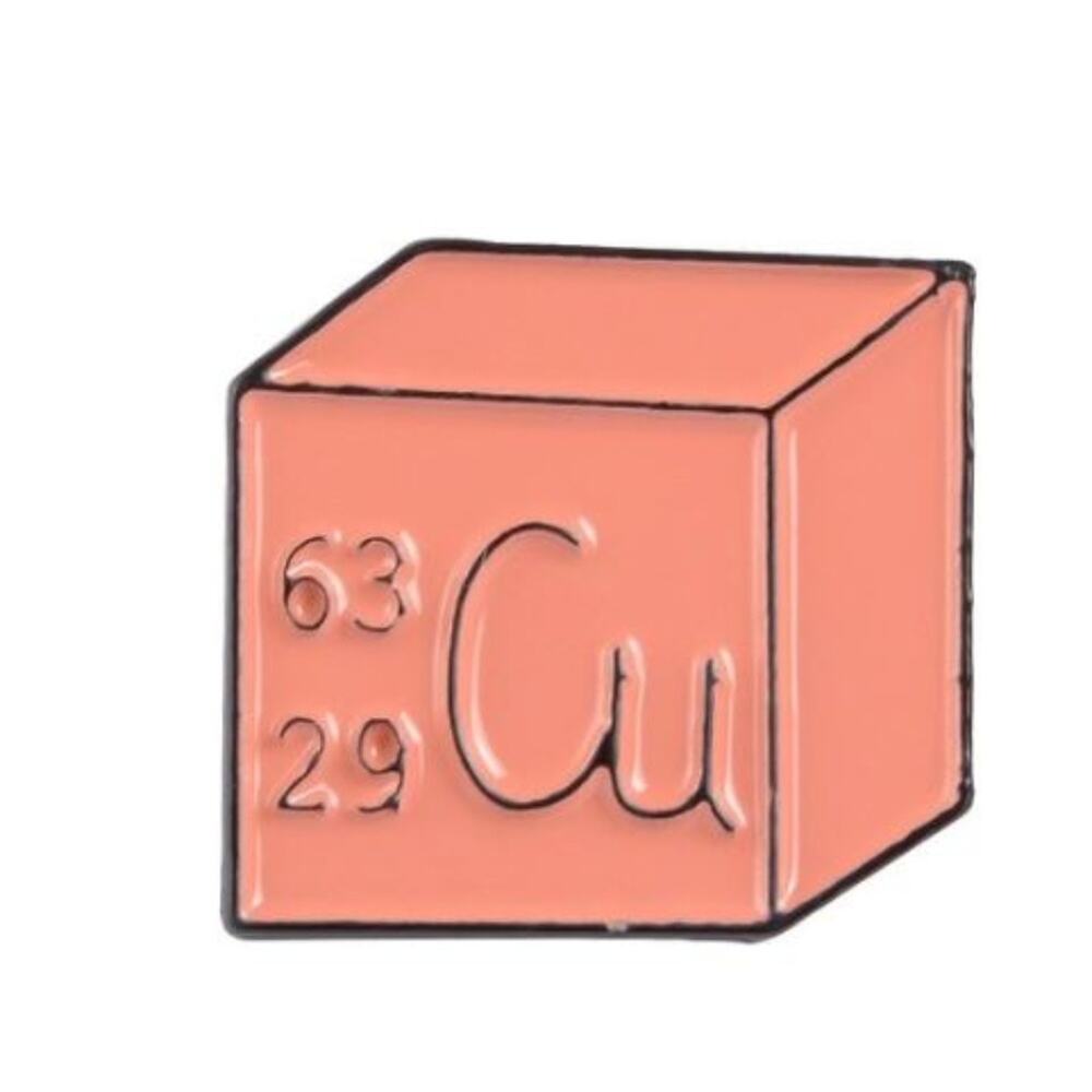 Science Cube Pin Brooch